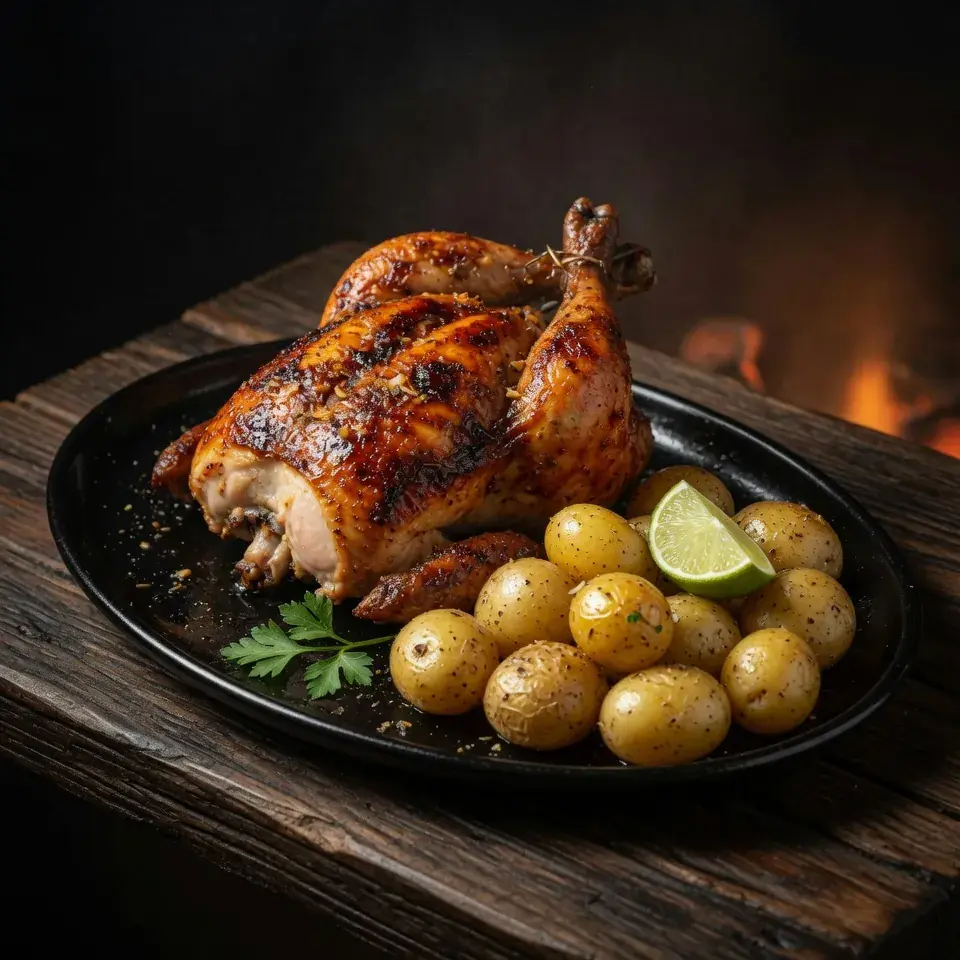 Medio pollo a la brasa